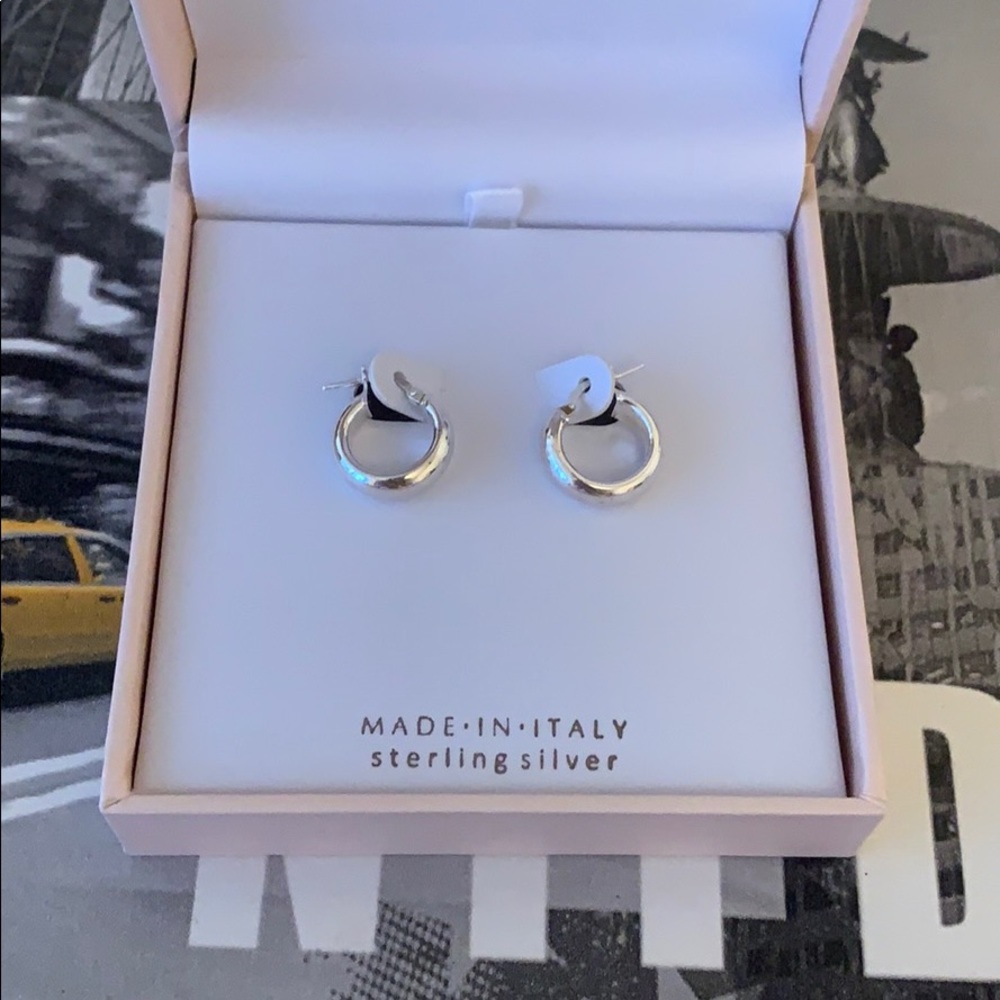 Mia Fiore Sterling Silver Mini Hoop Earrings